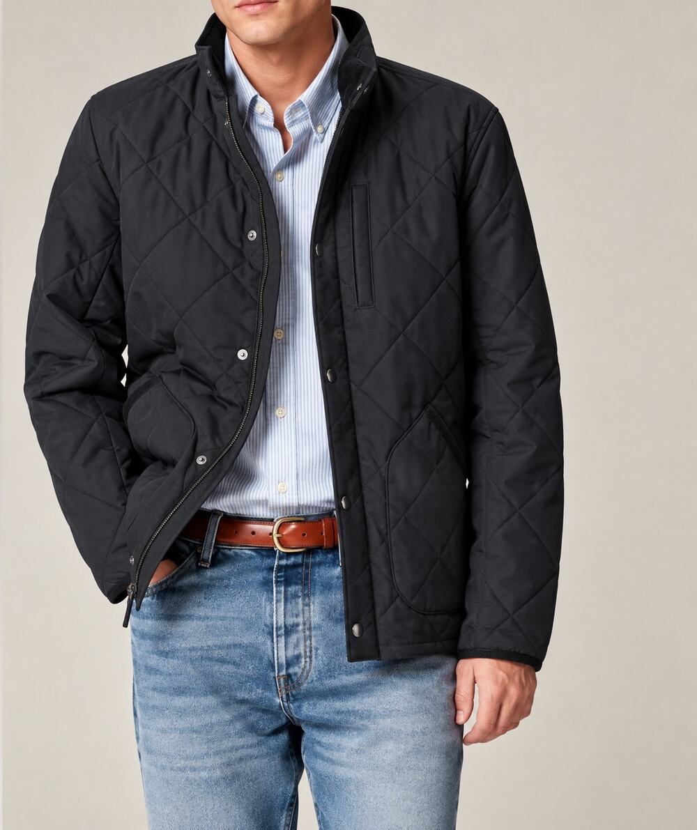 J.Crew Men's Sussex Quilted Jacket PrimaLoft Black Size Large